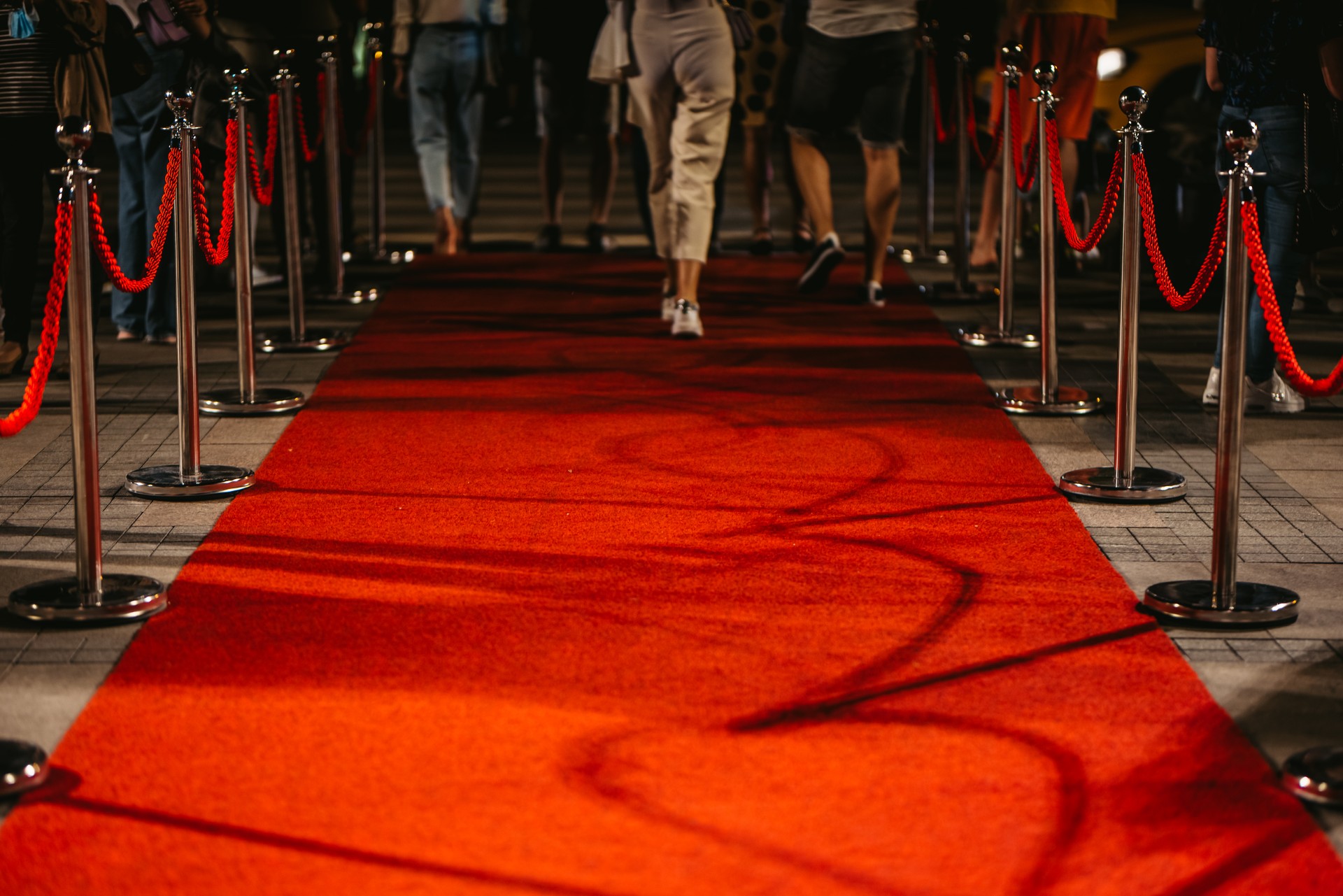 Événement tapis rouge la nuit